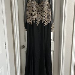 Gold & Black Special Occasion Dress