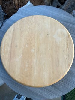 Solid wood lazy susan.