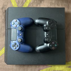 PS4 with controllers