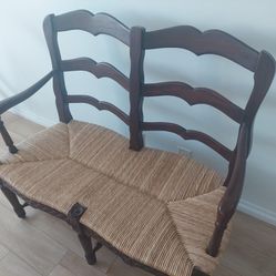 Wooden Rattan Bench