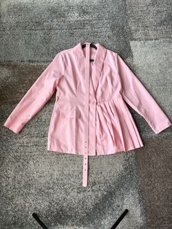 Pink pleated blazer (M)
