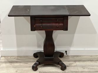 Early 20th Century American Empire Mahogany Drop Leaf Side Table by Imperial