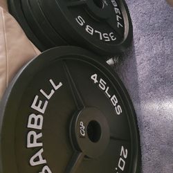 Olympic Weight Set Barbell & clips