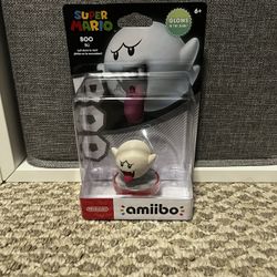 NEW in box Boo Amiibo (Super Mario Boo Character Figure, By Nintendo) Glows In The Dark!