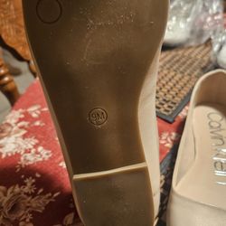 Beige Calvin Klein Flats 