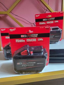 Milwaukee M18 18V Lithium-Ion REDLITHIUM FORGE HD 12.0..BRAND NEW PRECIO FIJO PRICE FIRM...$160 each CADA UNA no less