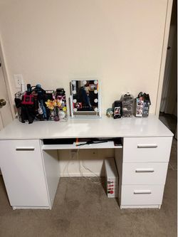 White desk