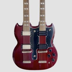 Epiphone G-1275 Double Neck Electric Guitar – 6 & 12 String – Cherry Red