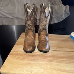 Old West Kids Brown Cowboy Boots Sz 10.5 
