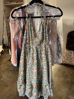 Blue Floral Dress Size Medium 