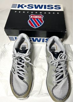 K SWISS Mens Size 9 Gray Running Shoes Grey Mesh Not for Resale Sample Sneakers Performance Lightweight