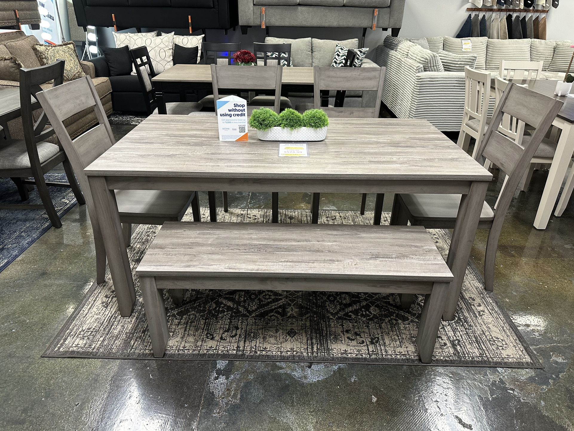 Dining Room Table 4 Chairs And Bench