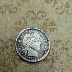 1913 Barber Dime High Grade Coin
