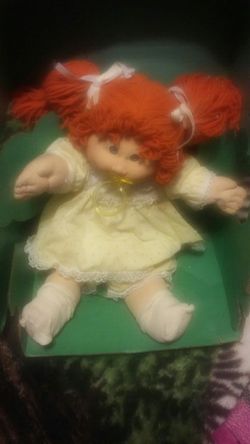 Cabbage Patch Girls doll still attached to box!