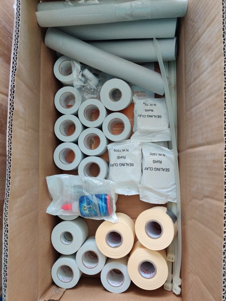 HVAC Supplies Assorted Tape Sealant Sealing Clay
