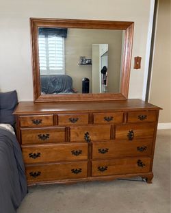 Dresser with mirror