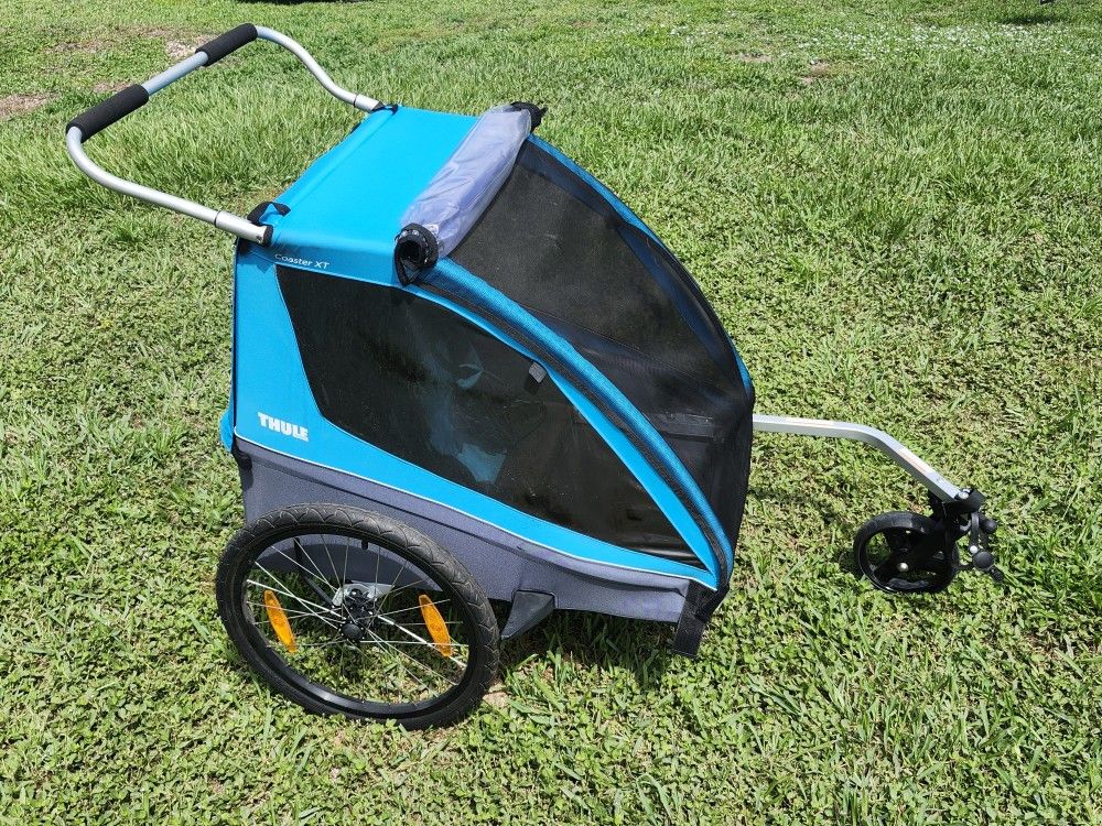 THULE XT COASTER KIDS BIKE TRAILER DOUBLE STROLLER BICYCLE HITCH