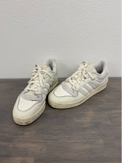 Adidas White gray stripes Rivalry Low 86 Size 8 Men's