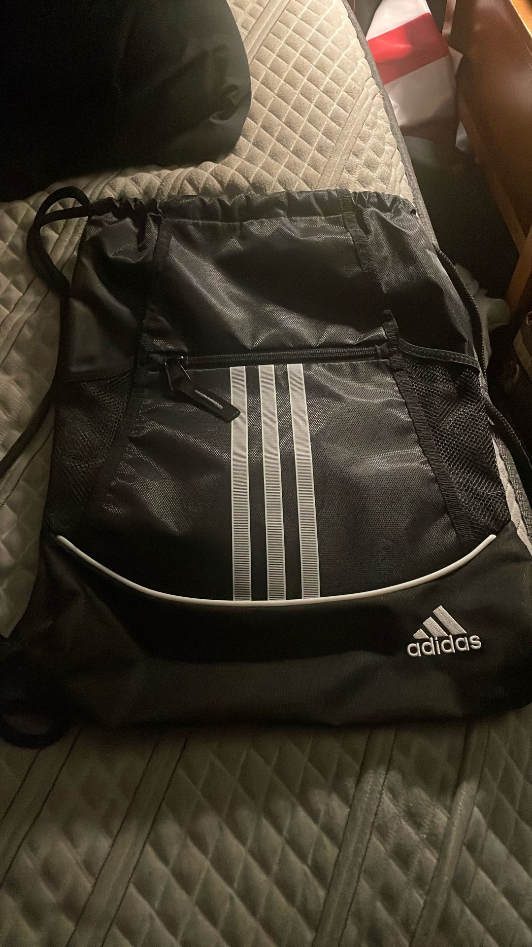 Brand New Adidas Black Vinyl Backpack 25.00