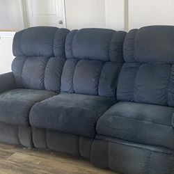 Manual Recliner Couch With Loveseat And Tables 