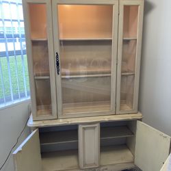 Beige China Cabinet