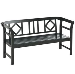 Black Wooden Garden Bench ( $250 Retail)