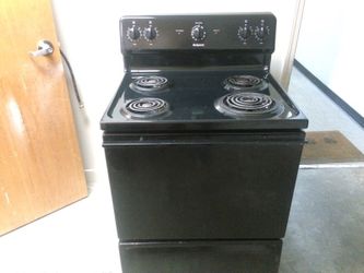 Black electric stove