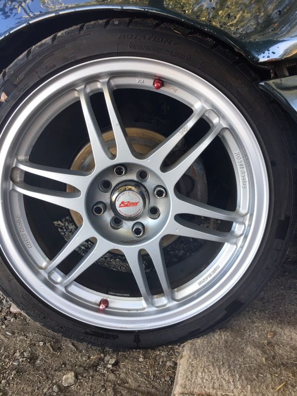 Set of 4 17" Kosei K1 ts with Cooper Zeon ZPT 205/40R17