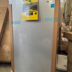 Frestec 3.1 CU' Mini Refrigerator, Compact Refrigerator, Small Refrigerator with Freezer, Mini Fridge for Bedroom, Stainless Steel 