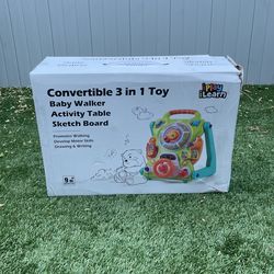 3 In 1 Toy Walker, Sketch board And Activity Table