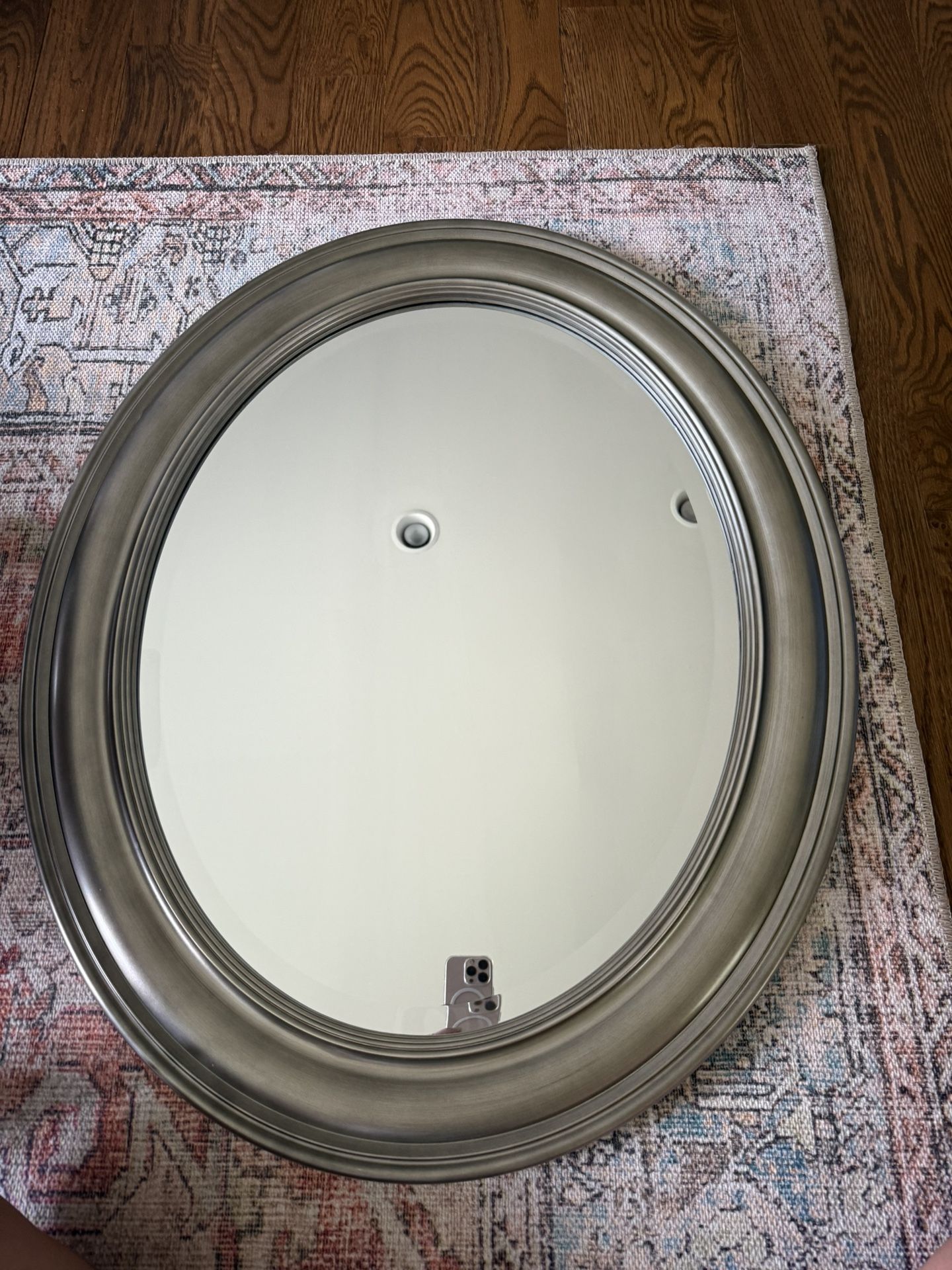 Oval Silver Mirror