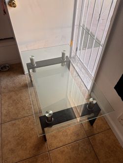 Glass coffee table