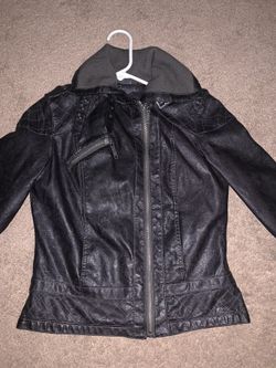 Black leather jacket