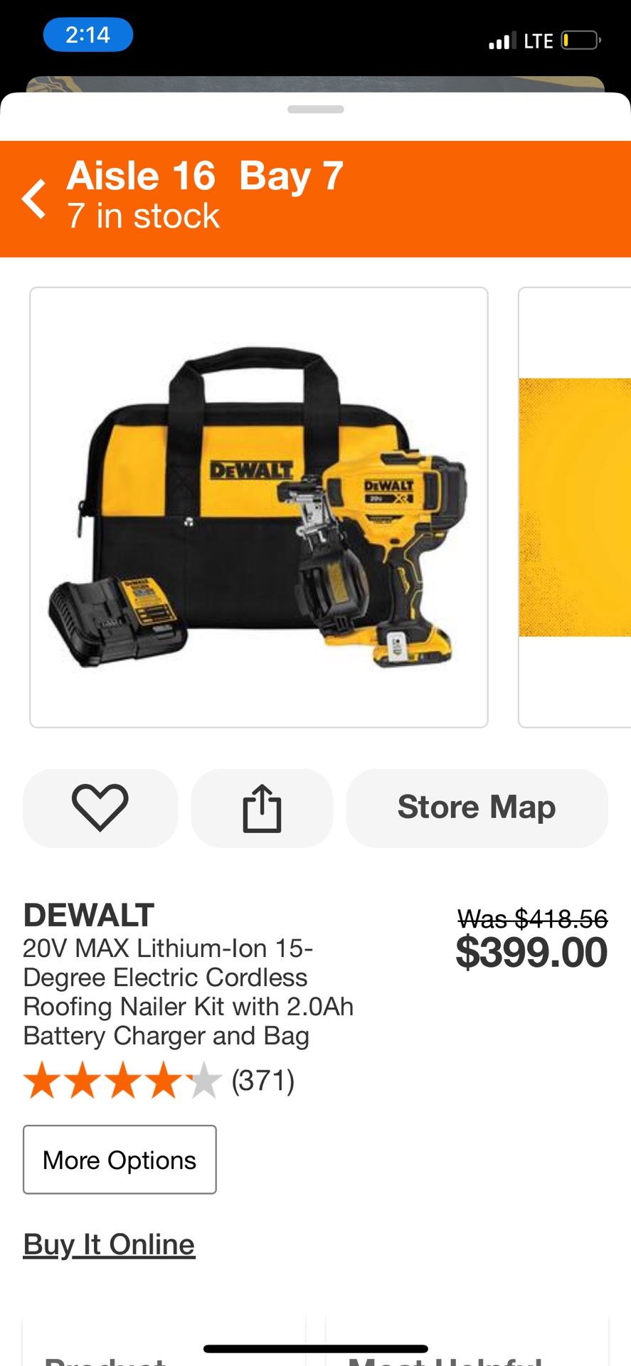 Dewalt Roof Nailer With Charger And Battery