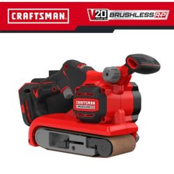 Craftsman NO BATTERY 20V Brushless Variable Speed Belt Sander Cordless With Dust Management - New