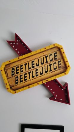 Beetle Juice Lighted Sign