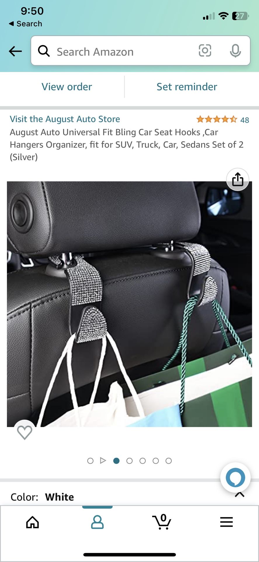 Hanger Car Hooks for Hanging Bags