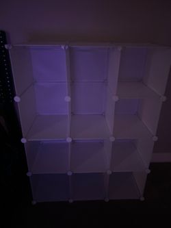White shelving