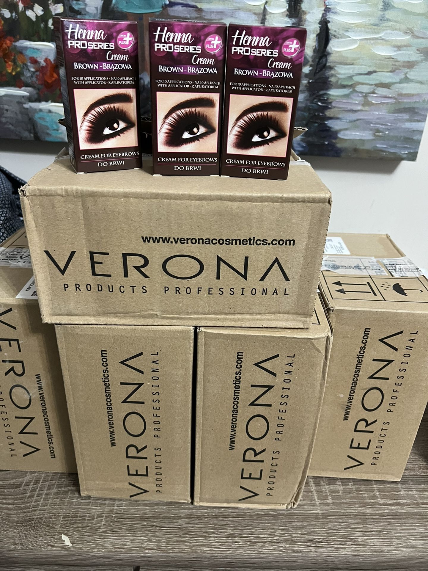 Eyebrows Cream Verona Cosmetics, Brown - 10 APPLICATIONS with Applicator