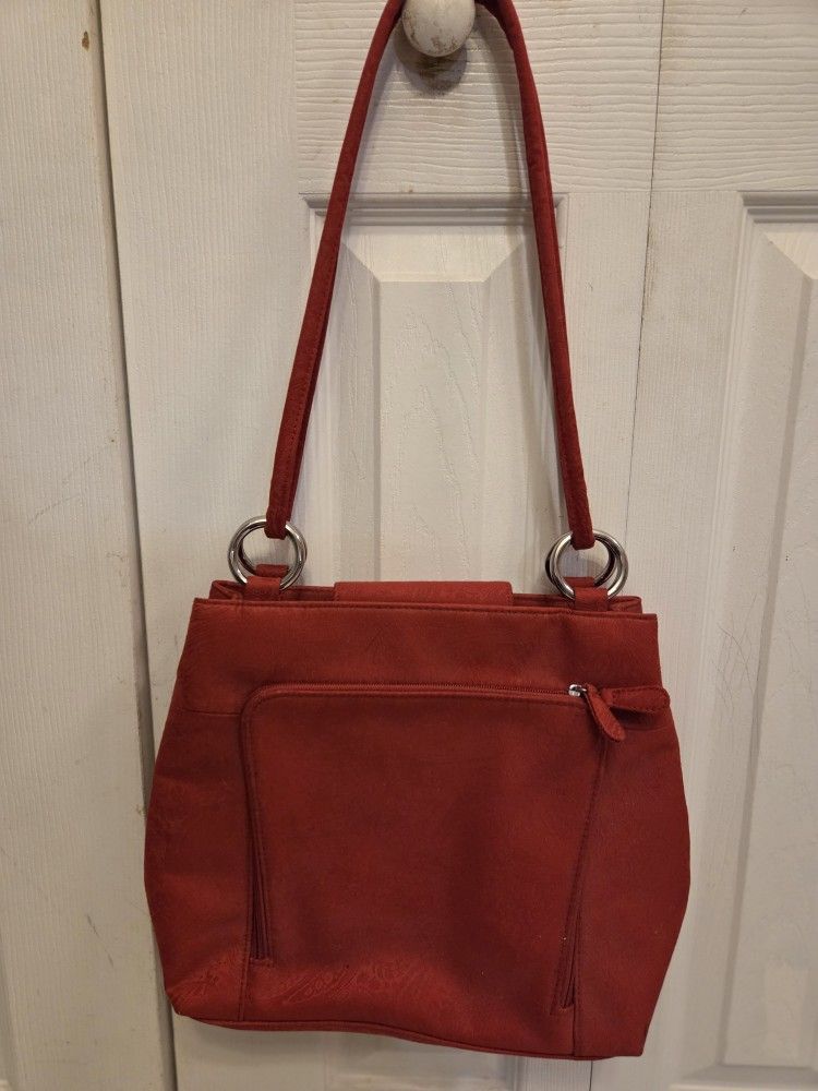 Red Worthington Bag With Wristlet