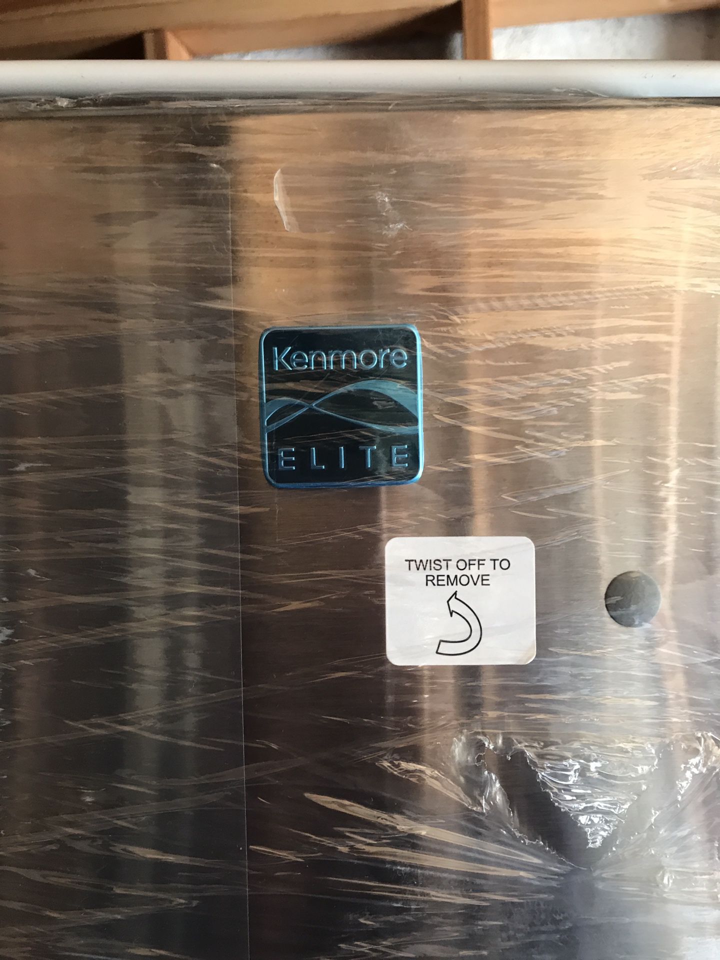 Kenmore Elite Bottom-freezer refrigerator; stainless steel