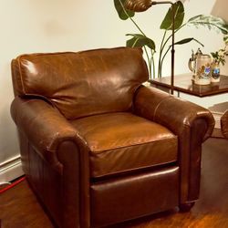 Restoration Hardware Lancaster Leather Recliner - Brompton Cocoa - Like New
