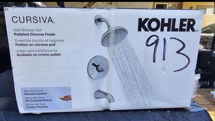 Kohler Cursiva Bath/Shower Set Polished Chrome