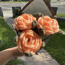 Handmade Crochet Roses 