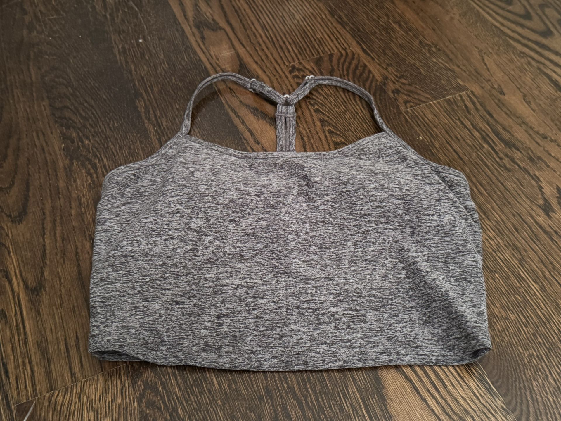 Calis Grey Crop Top With Built In Pads, Size XS