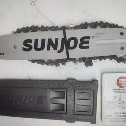 NEW Sun Joe 10" Bar Chain Saw Bar, Chain, Cover