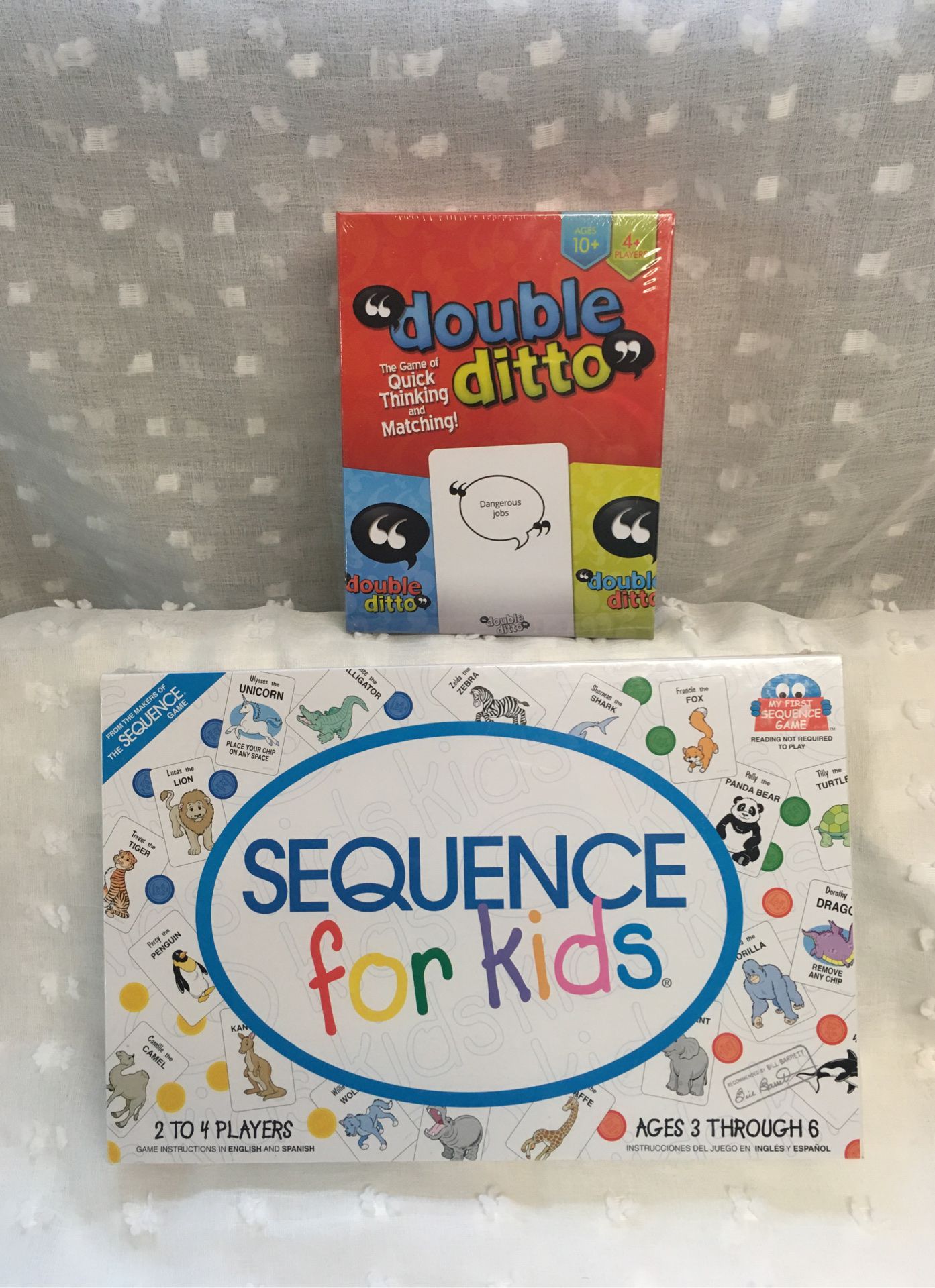 New Board Games - Sequence for Kids & Double Ditto
