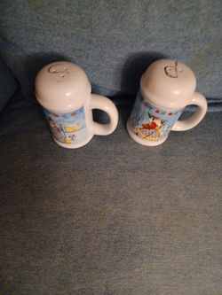 Jim Shore Santa and Snowman Salt and Pepper Shakers 