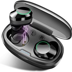 Wireless Earbuds, Bluetooth Earbuds with Type-C Charging Case and Mic, IPX7 Waterproof in-Ear Headphones, Smart Touch Control Bluetooth 5.2 Stereo Ear