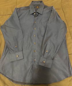 Very Good Men’s 16/33 “Deep Blue” Church Aquire Dress Shirt.